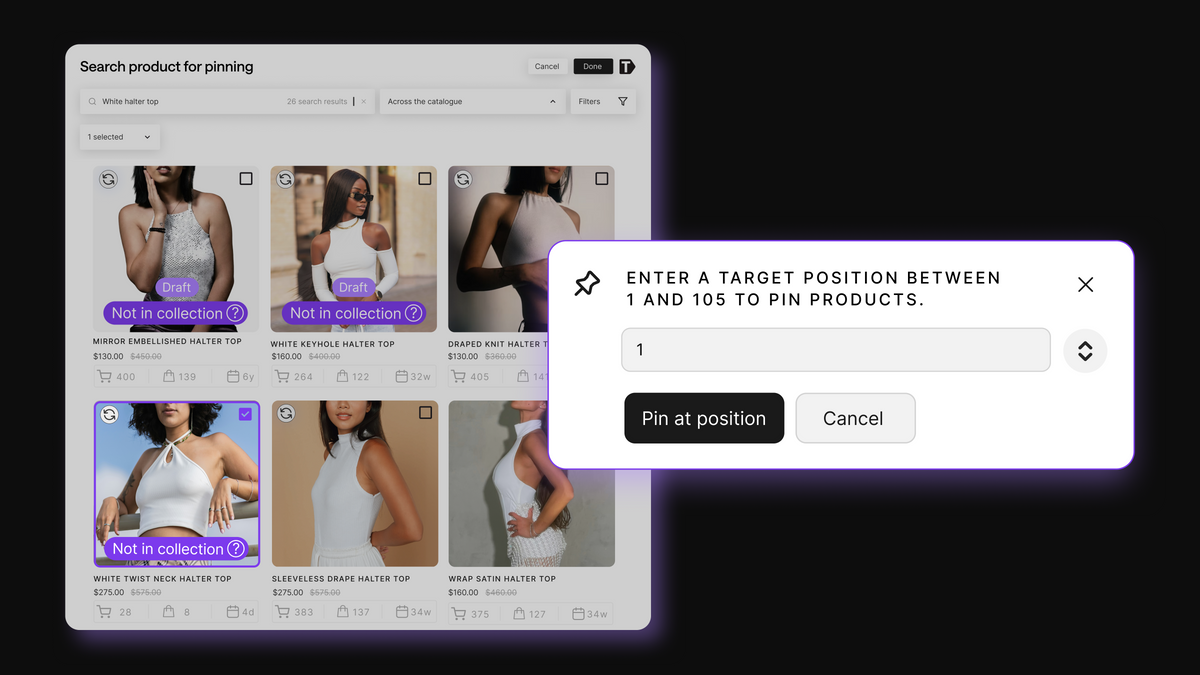Plan where every upcoming product should appear