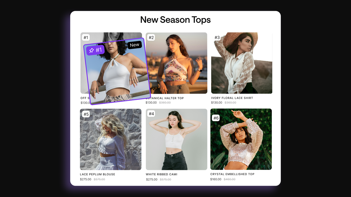 Decide where every product should appear